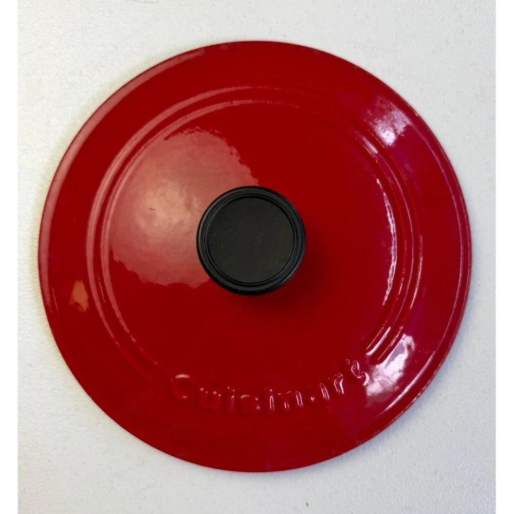 Cuisinart Red Cast Iron‎ Enamel LID ONLY 3.0 Qt (2.9 L) Dutch Oven Replacement